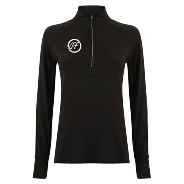 Lewis Paris Fitness - Ladies Long Sleeve Zip Neck Performance Top Thumbnail